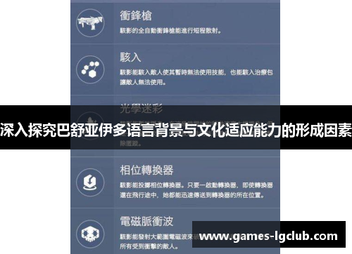 深入探究巴舒亚伊多语言背景与文化适应能力的形成因素